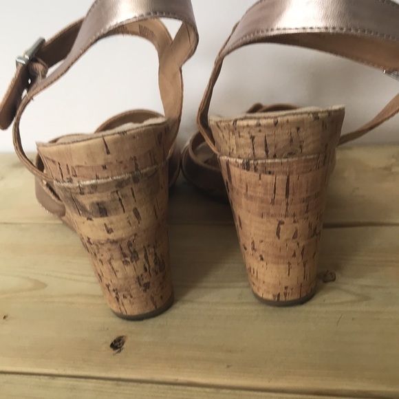 B.O.C APPLE WEDGE SANDAL wedge rose gold size 10 - Picture 7 of 11